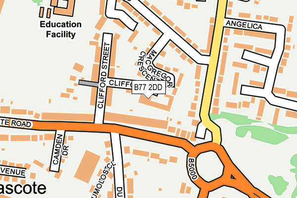 B77 2DD map - OS OpenMap – Local (Ordnance Survey)