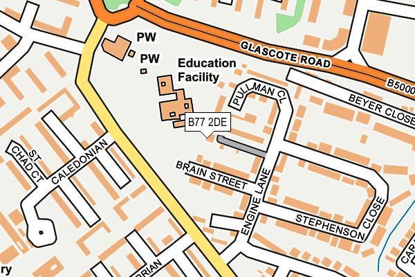 B77 2DE map - OS OpenMap – Local (Ordnance Survey)