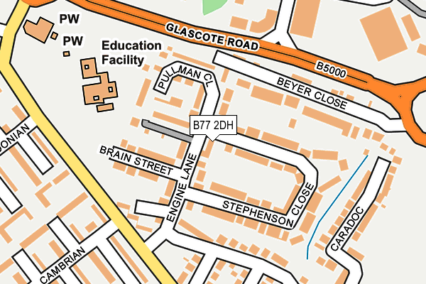 B77 2DH map - OS OpenMap – Local (Ordnance Survey)