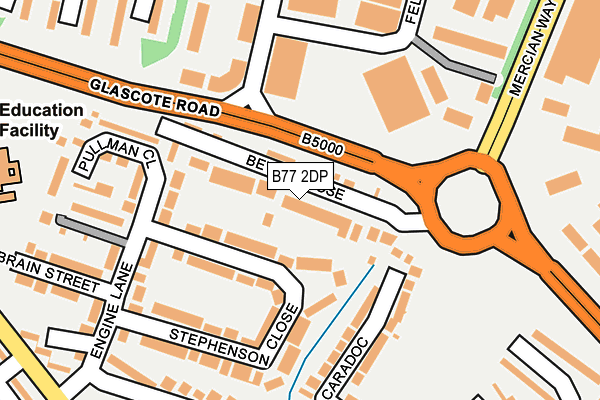 B77 2DP map - OS OpenMap – Local (Ordnance Survey)