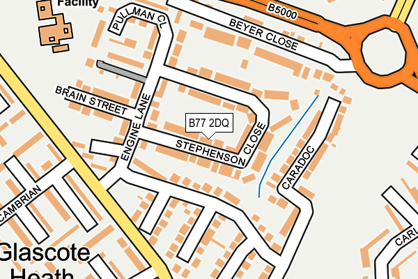 B77 2DQ map - OS OpenMap – Local (Ordnance Survey)