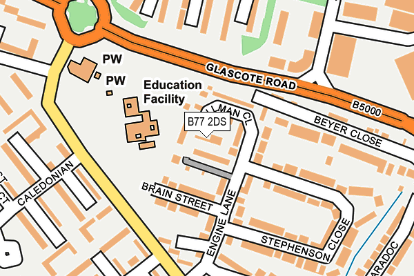 B77 2DS map - OS OpenMap – Local (Ordnance Survey)