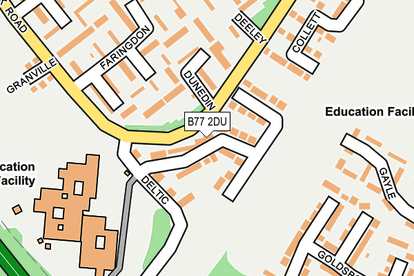 B77 2DU map - OS OpenMap – Local (Ordnance Survey)