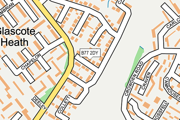 B77 2DY map - OS OpenMap – Local (Ordnance Survey)