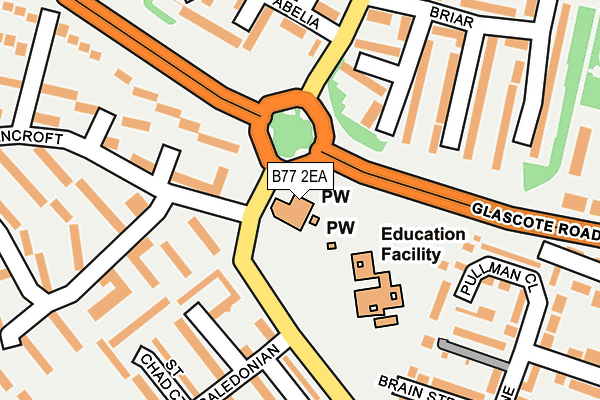 B77 2EA map - OS OpenMap – Local (Ordnance Survey)