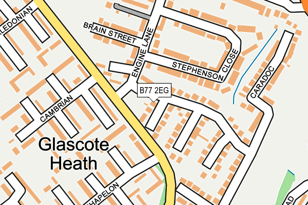 B77 2EG map - OS OpenMap – Local (Ordnance Survey)