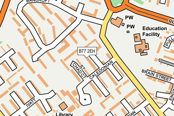 B77 2EH map - OS OpenMap – Local (Ordnance Survey)