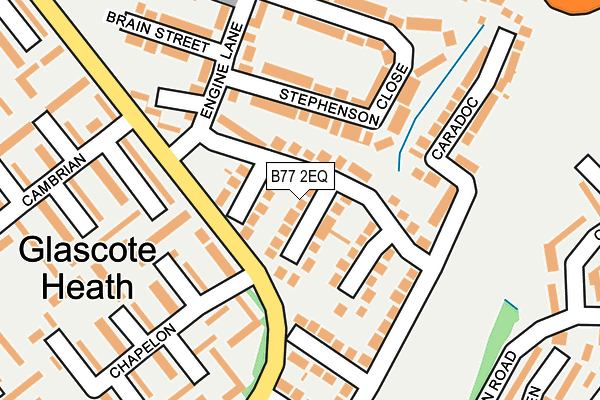 B77 2EQ map - OS OpenMap – Local (Ordnance Survey)