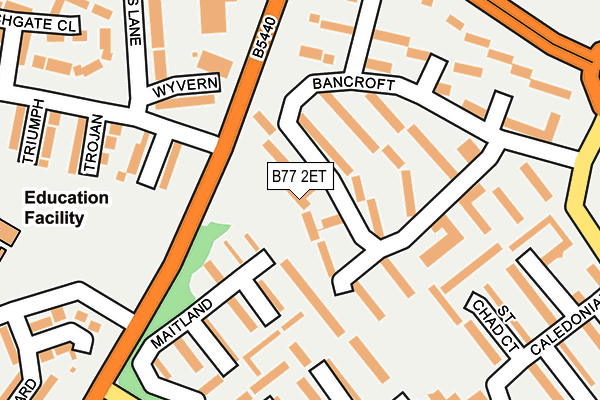 B77 2ET map - OS OpenMap – Local (Ordnance Survey)