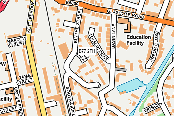 B77 2FH map - OS OpenMap – Local (Ordnance Survey)