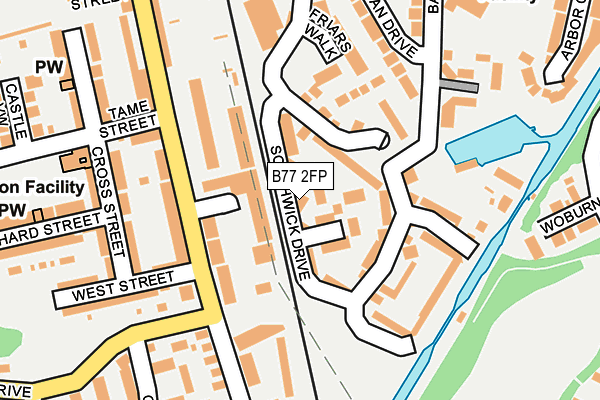 B77 2FP map - OS OpenMap – Local (Ordnance Survey)