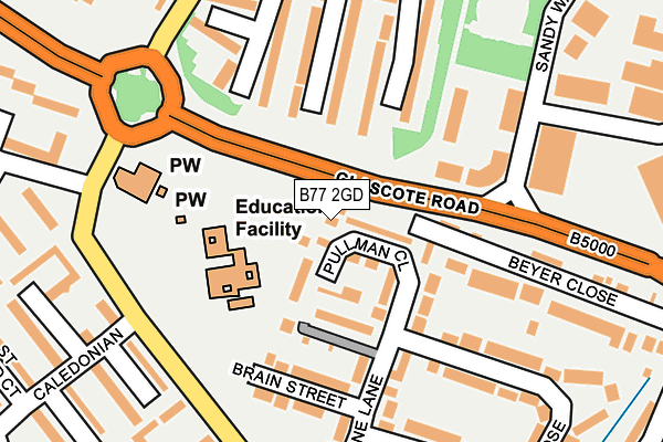 B77 2GD map - OS OpenMap – Local (Ordnance Survey)