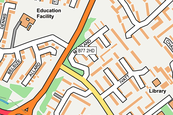 B77 2HD map - OS OpenMap – Local (Ordnance Survey)