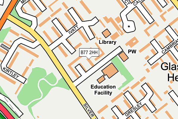 B77 2HH map - OS OpenMap – Local (Ordnance Survey)