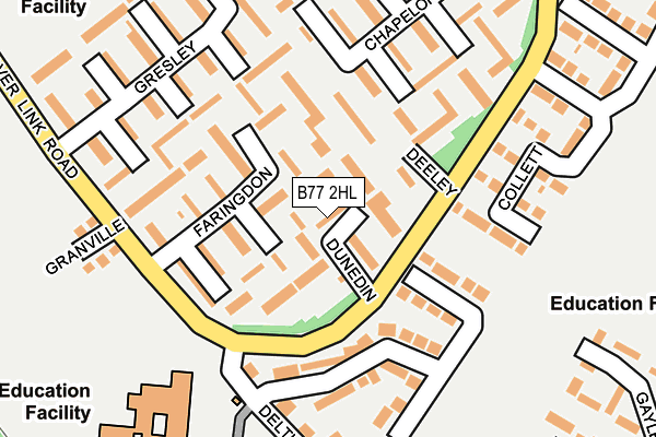 B77 2HL map - OS OpenMap – Local (Ordnance Survey)