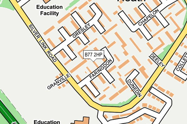 B77 2HP map - OS OpenMap – Local (Ordnance Survey)