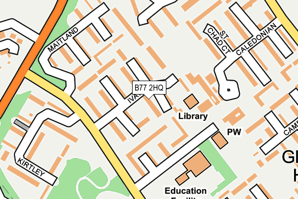 B77 2HQ map - OS OpenMap – Local (Ordnance Survey)