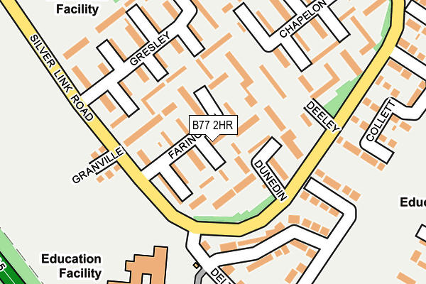 B77 2HR map - OS OpenMap – Local (Ordnance Survey)