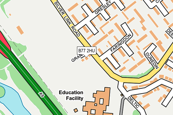 B77 2HU map - OS OpenMap – Local (Ordnance Survey)