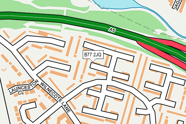 B77 2JQ map - OS OpenMap – Local (Ordnance Survey)