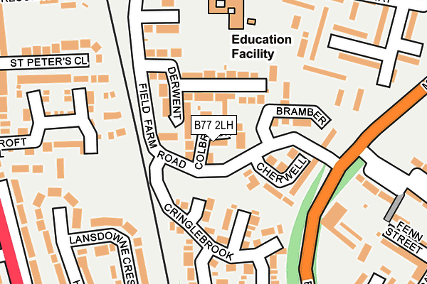 B77 2LH map - OS OpenMap – Local (Ordnance Survey)