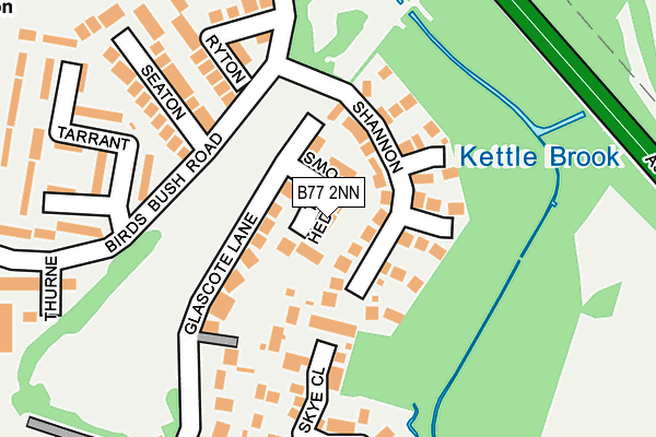 B77 2NN map - OS OpenMap – Local (Ordnance Survey)