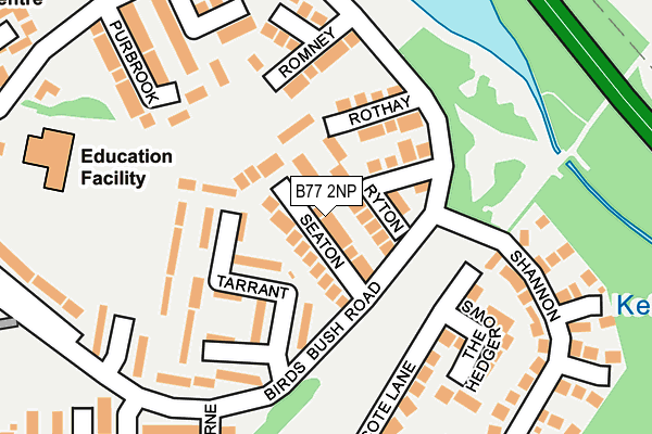 B77 2NP map - OS OpenMap – Local (Ordnance Survey)