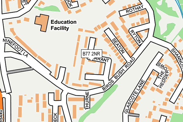 B77 2NR map - OS OpenMap – Local (Ordnance Survey)