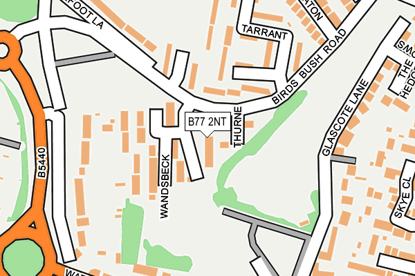 B77 2NT map - OS OpenMap – Local (Ordnance Survey)