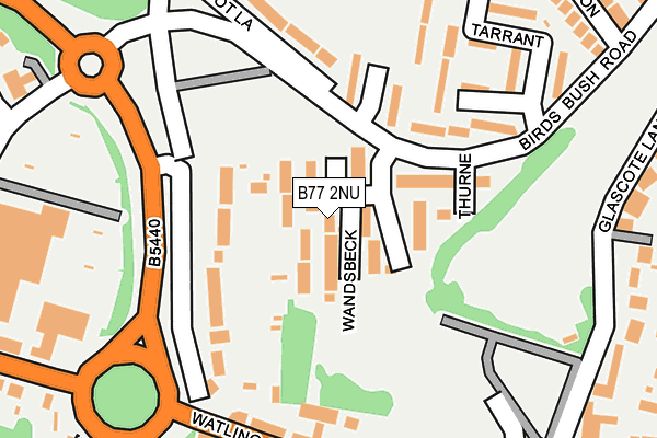 B77 2NU map - OS OpenMap – Local (Ordnance Survey)