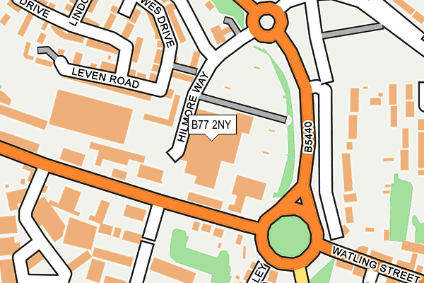 B77 2NY map - OS OpenMap – Local (Ordnance Survey)