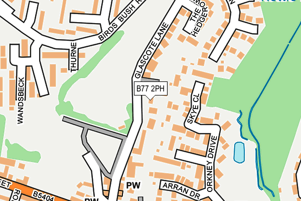 B77 2PH map - OS OpenMap – Local (Ordnance Survey)