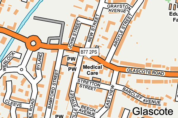 B77 2PS map - OS OpenMap – Local (Ordnance Survey)