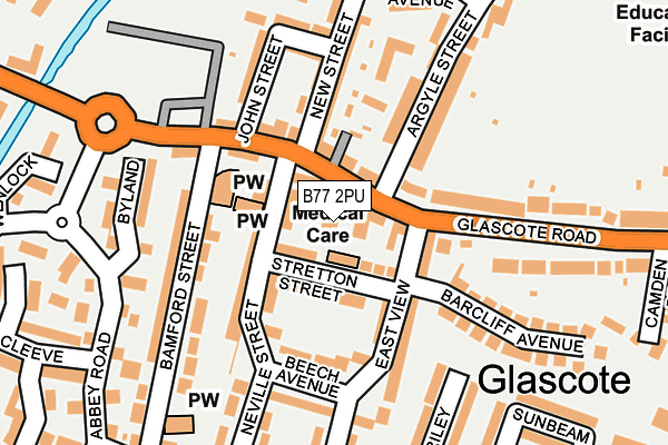 B77 2PU map - OS OpenMap – Local (Ordnance Survey)