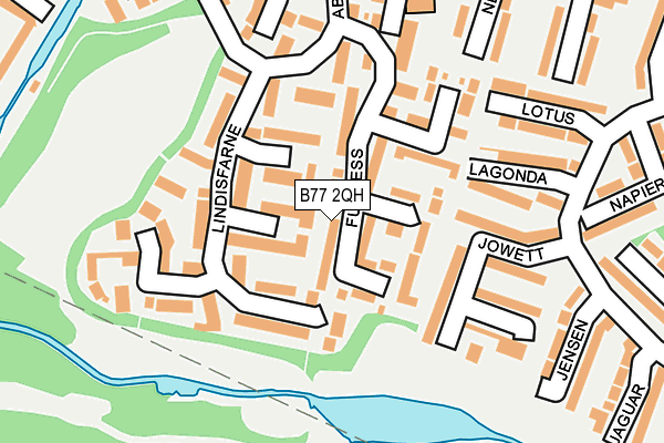 B77 2QH map - OS OpenMap – Local (Ordnance Survey)