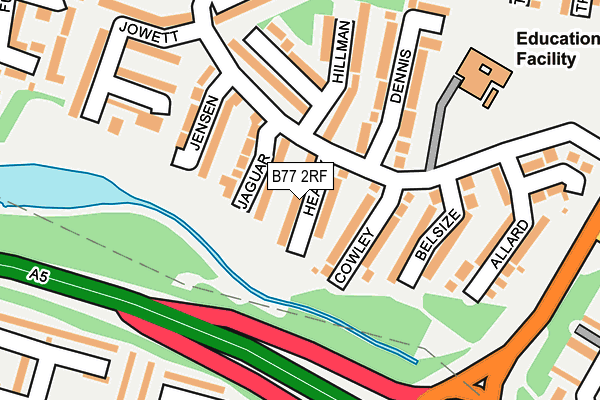 B77 2RF map - OS OpenMap – Local (Ordnance Survey)