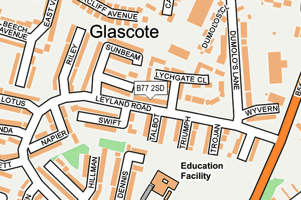 B77 2SD map - OS OpenMap – Local (Ordnance Survey)