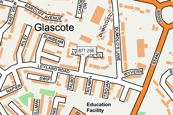 B77 2SE map - OS OpenMap – Local (Ordnance Survey)