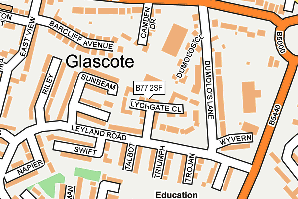 B77 2SF map - OS OpenMap – Local (Ordnance Survey)