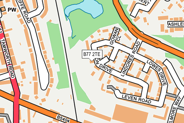 B77 2TE map - OS OpenMap – Local (Ordnance Survey)