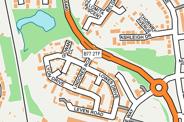 B77 2TF map - OS OpenMap – Local (Ordnance Survey)