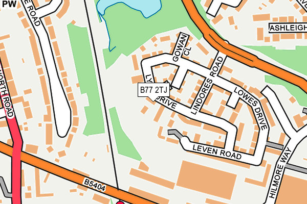 B77 2TJ map - OS OpenMap – Local (Ordnance Survey)