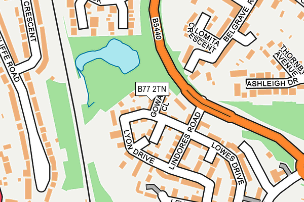 B77 2TN map - OS OpenMap – Local (Ordnance Survey)