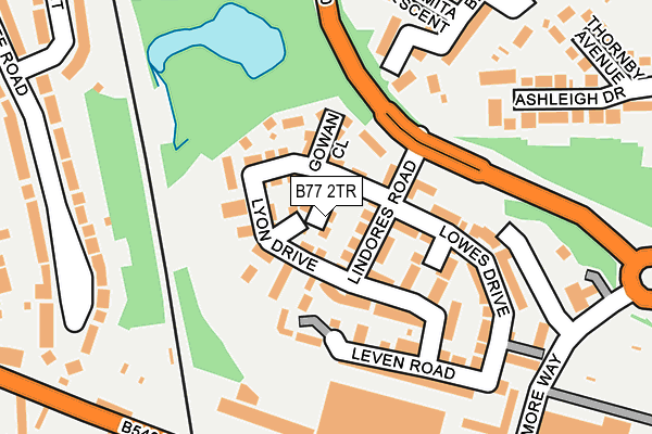 B77 2TR map - OS OpenMap – Local (Ordnance Survey)