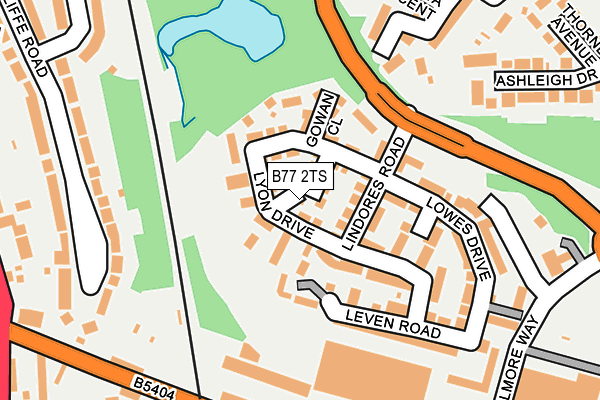 B77 2TS map - OS OpenMap – Local (Ordnance Survey)