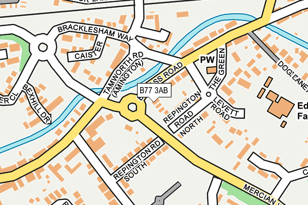 B77 3AB map - OS OpenMap – Local (Ordnance Survey)