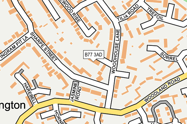 B77 3AD map - OS OpenMap – Local (Ordnance Survey)