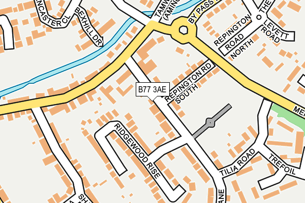 B77 3AE map - OS OpenMap – Local (Ordnance Survey)