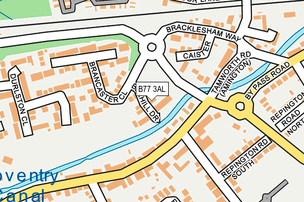 B77 3AL map - OS OpenMap – Local (Ordnance Survey)