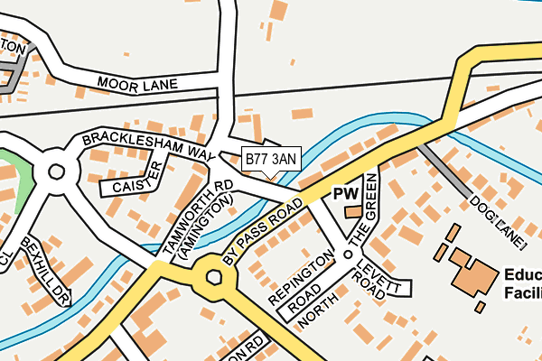 B77 3AN map - OS OpenMap – Local (Ordnance Survey)